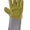 Guante Americano Descarne, Amarillo, Puño Largo Refuerzo Pistola y Poncho Talle 10
