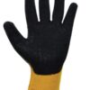 Guante tejido G10 recubierto en latex negro rugoso
