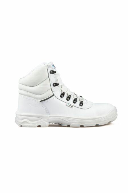 Botin Frances punta de acero BLANCO