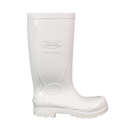 Bota industrial PVC caña larga blanca c/puntera